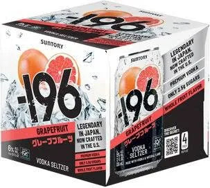 Suntory -196 Grapefruit Vodka Seltzer 4PK